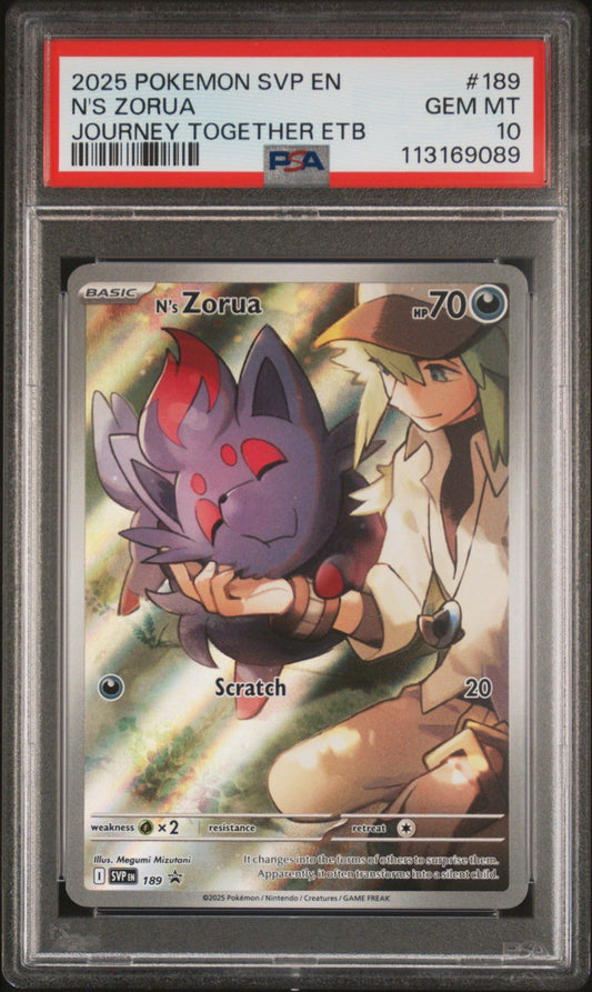 2023-25 Pokemon SV Black Star Promos SVP EN N's Zorua #189 PSA 10