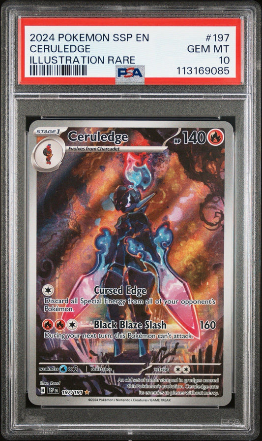 Pokemon TCG: Surging Sparks - Ceruledge 197/191 PSA 10