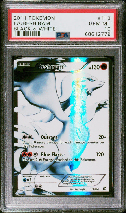 2011 Pokemon Black & White #113 Reshiram Fa English PSA 10 GEM MINT